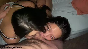 play Big booty asian sisters threesome with @andregotbars