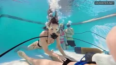Play Hungarian Swimming Pool Foursome with Eva Sasalka and Jason Underwater